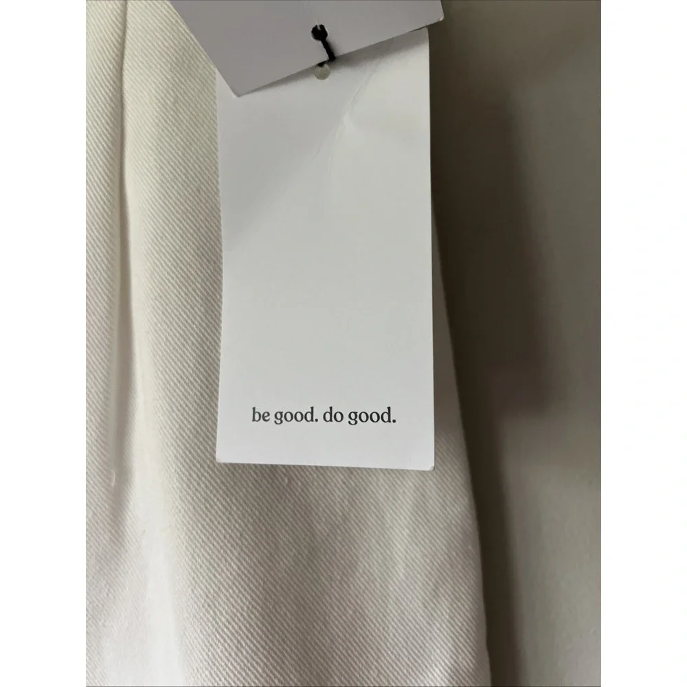 Uncle Studios Cotton Twill Pleated Trouser Pants Size XS NWT Ivory